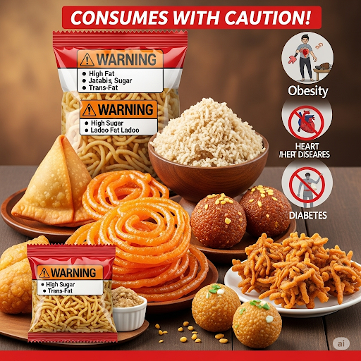 समोसा, जलेबी और लड्डू सिगरेट जितने खतरनाक